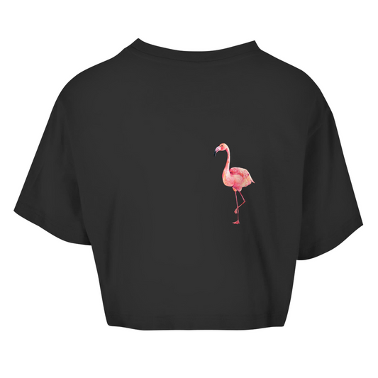 FLAMINGO - OVERSIZED CROP SHIRT