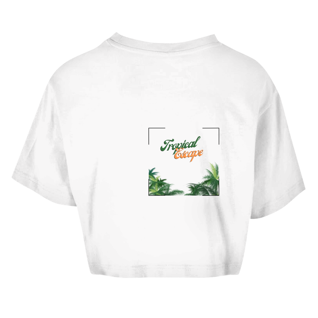 TROPICAL ESCAPE - OVERSIZED CROP SHIRT