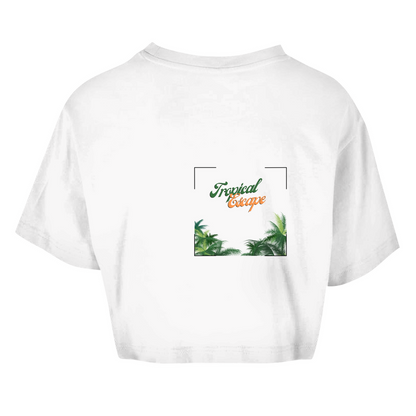 TROPICAL ESCAPE - OVERSIZED CROP SHIRT