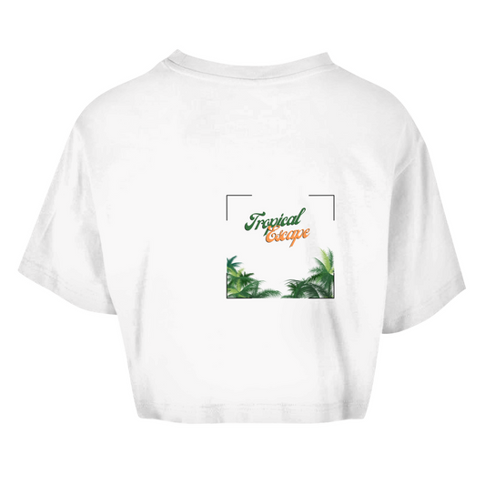 TROPICAL ESCAPE - OVERSIZED CROP SHIRT