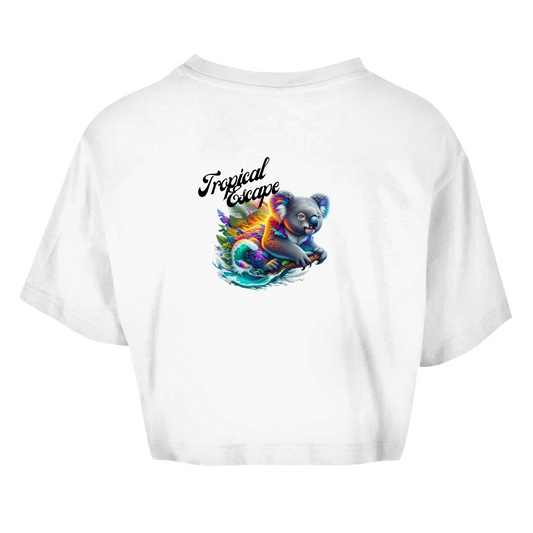 SURFIN' KOALA - OVERSIZED CROP SHIRT